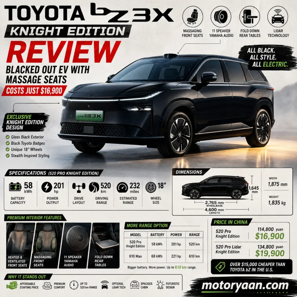 Toyota bZ3X Knight Edition