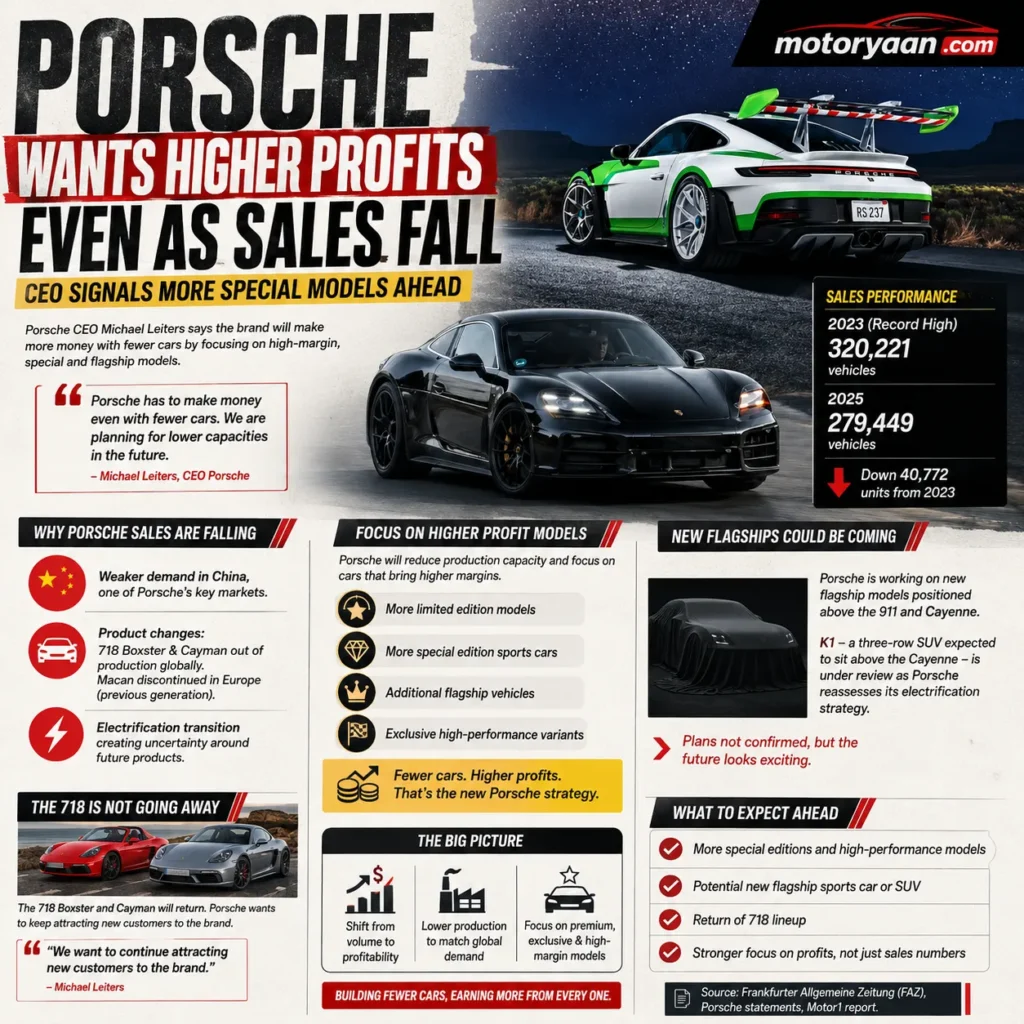 Porsche Wants Higher Profits Even as Sales Fall