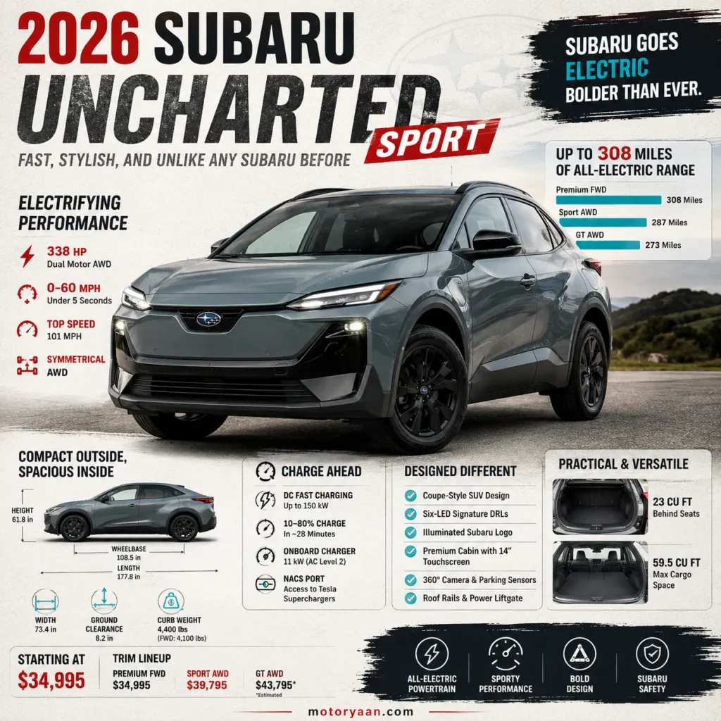 2026 Subaru Uncharted Sport