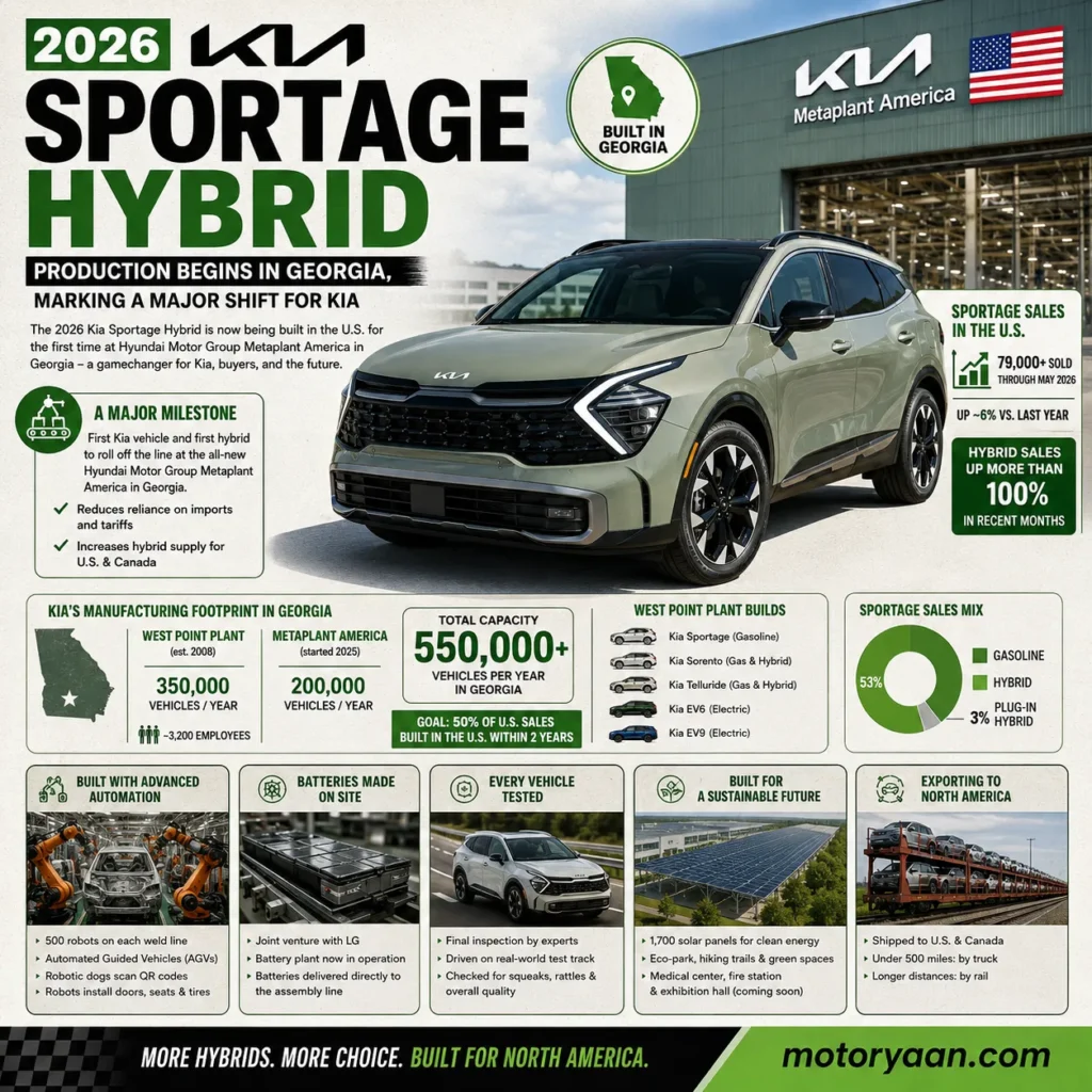 2026 Kia Sportage Hybrid Production Begins in Georgia