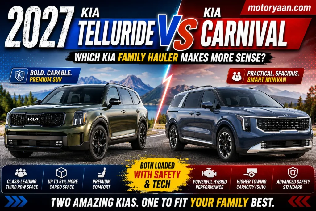 2027 Kia Telluride vs Kia Carnival
