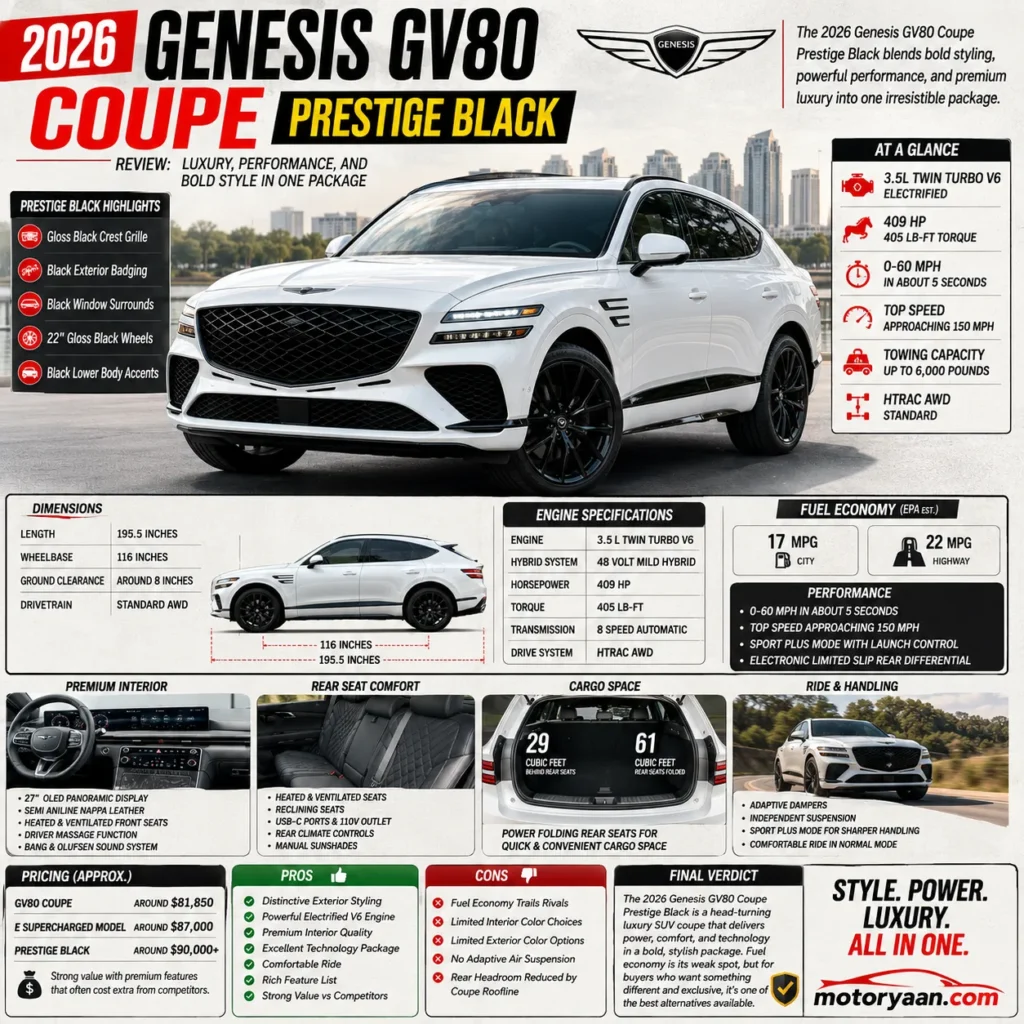 2026 Genesis GV80 Coupe Prestige Black