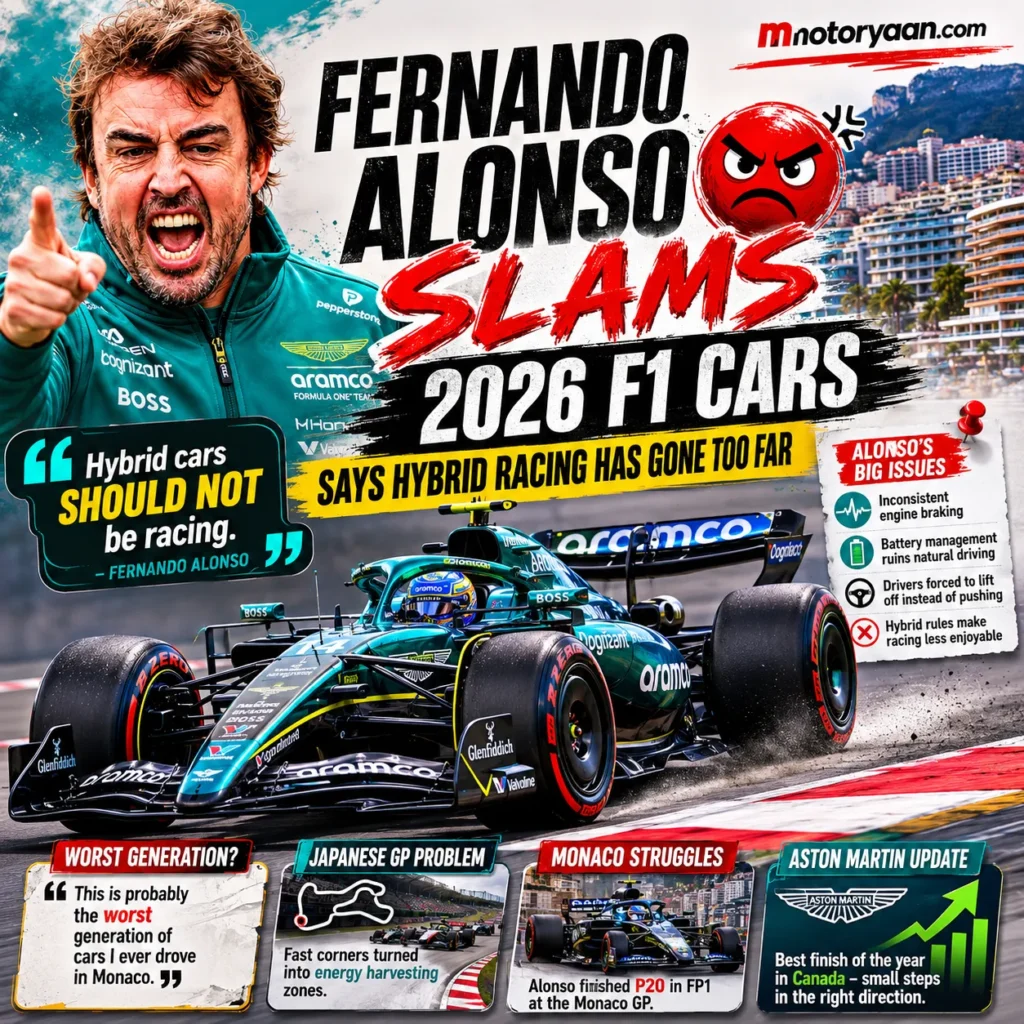 Fernando Alonso Slams 2026 Formula 1 Cars