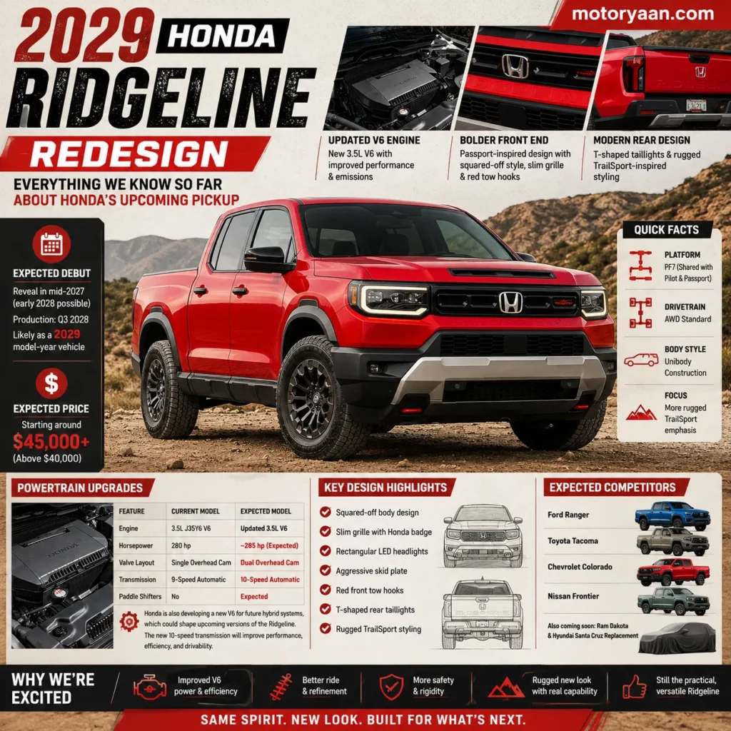 2029 Honda Ridgeline Redesign