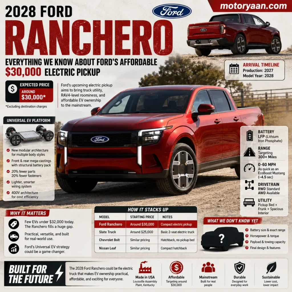 2028 Ford Ranchero Electric Truck