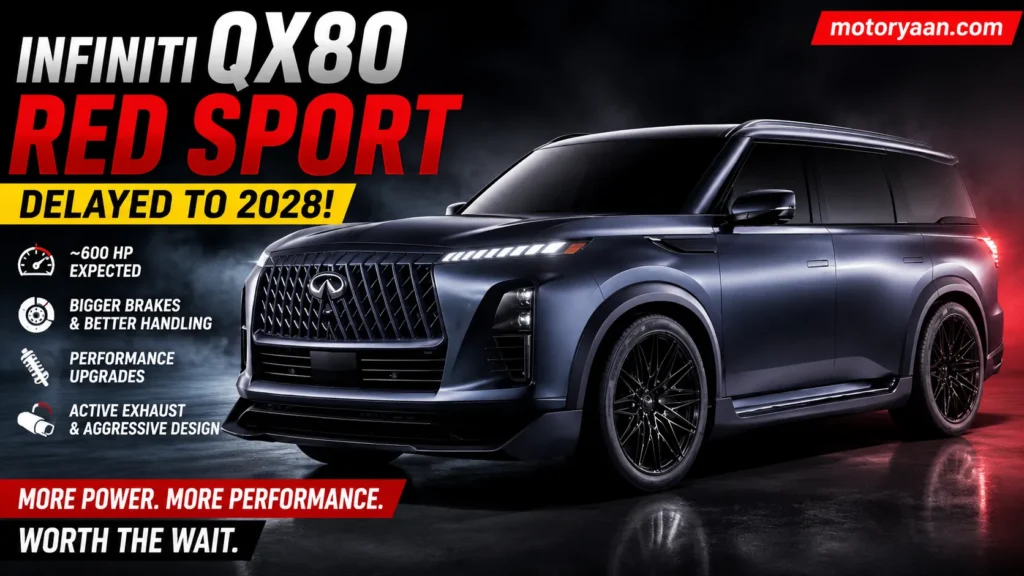 Infiniti QX80 Red Sport Delayed