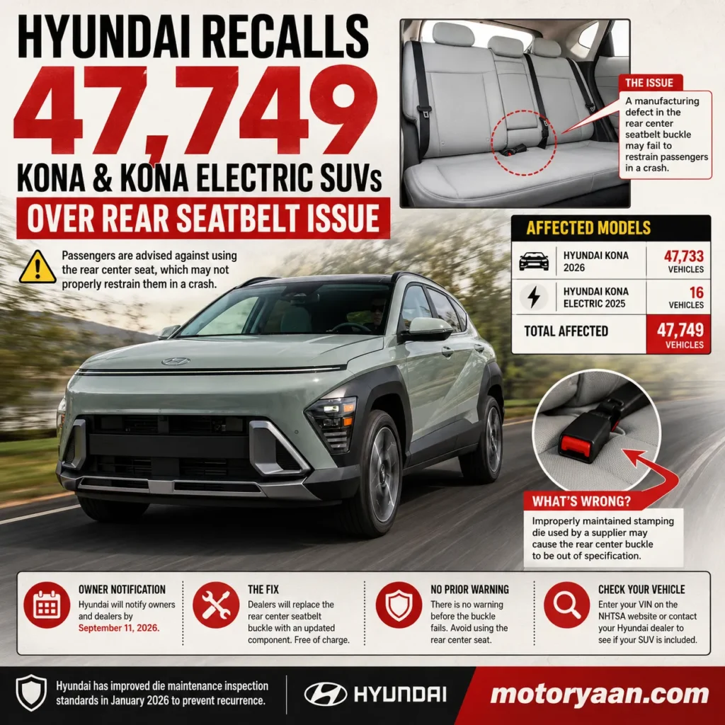 Hyundai Kona Recall 2026