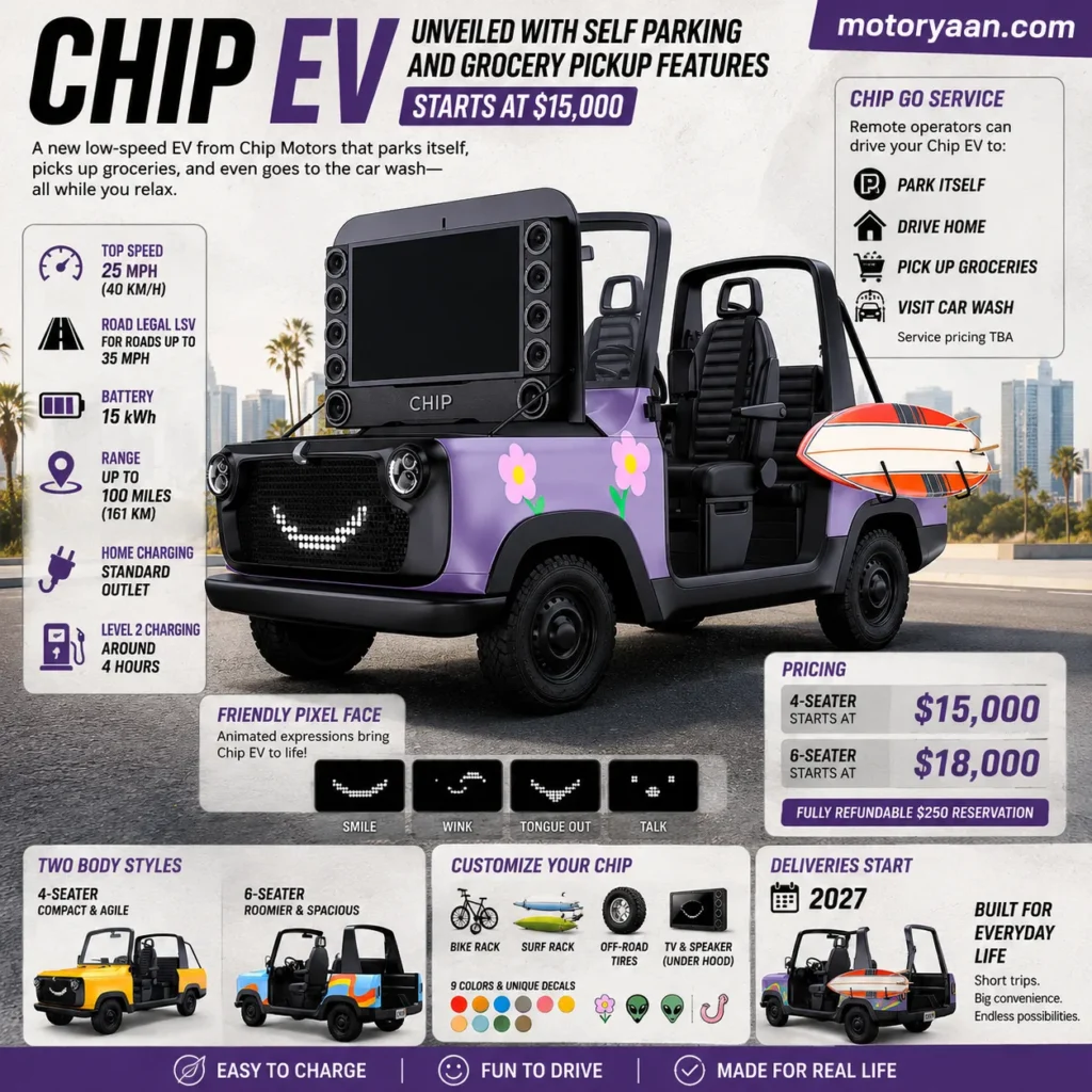 Chip EV Self Parking Electric Vehicle