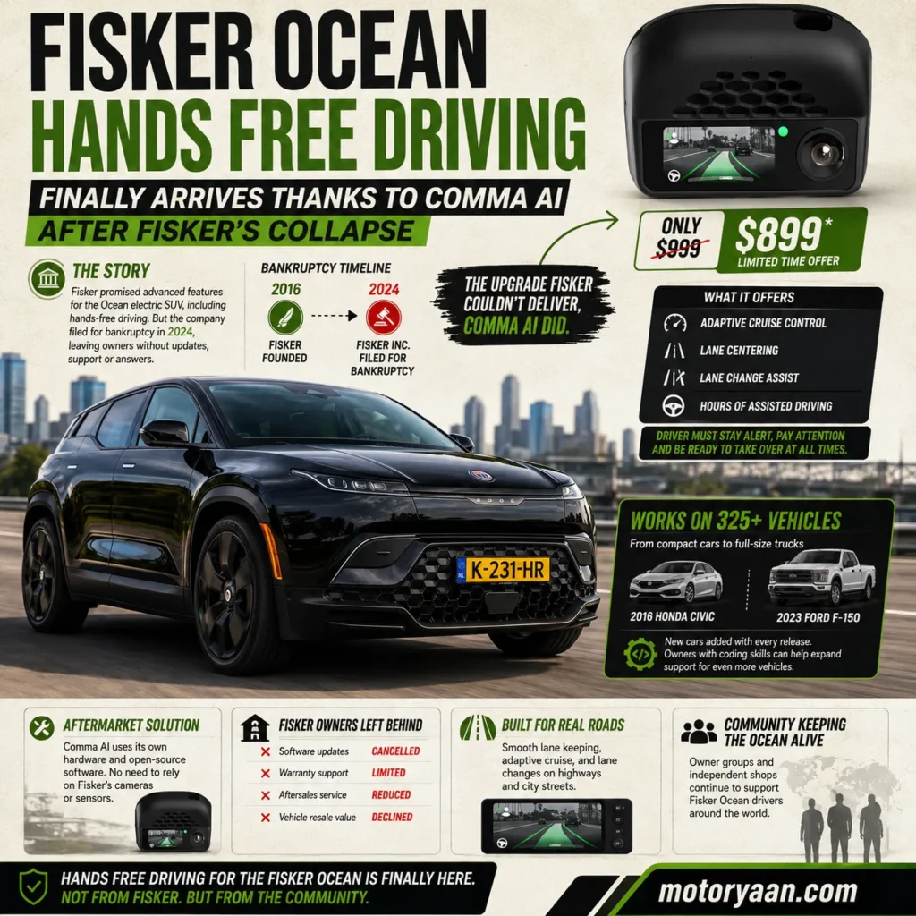Fisker Ocean Hands Free Driving