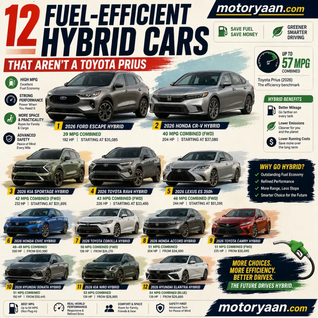 Fuel Efficient Hybrid Cars That Aren't a Toyota Prius