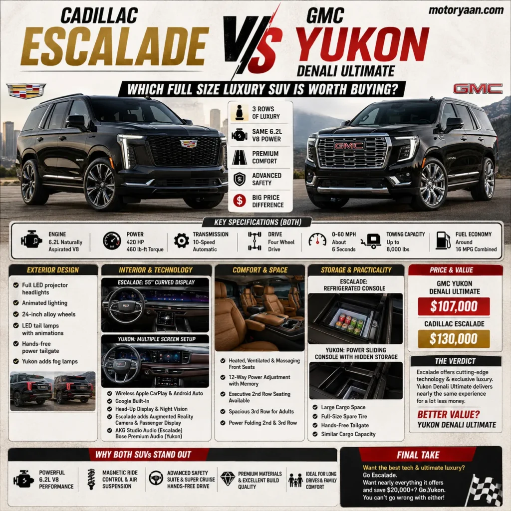 Cadillac Escalade vs GMC Yukon Denali Ultimate