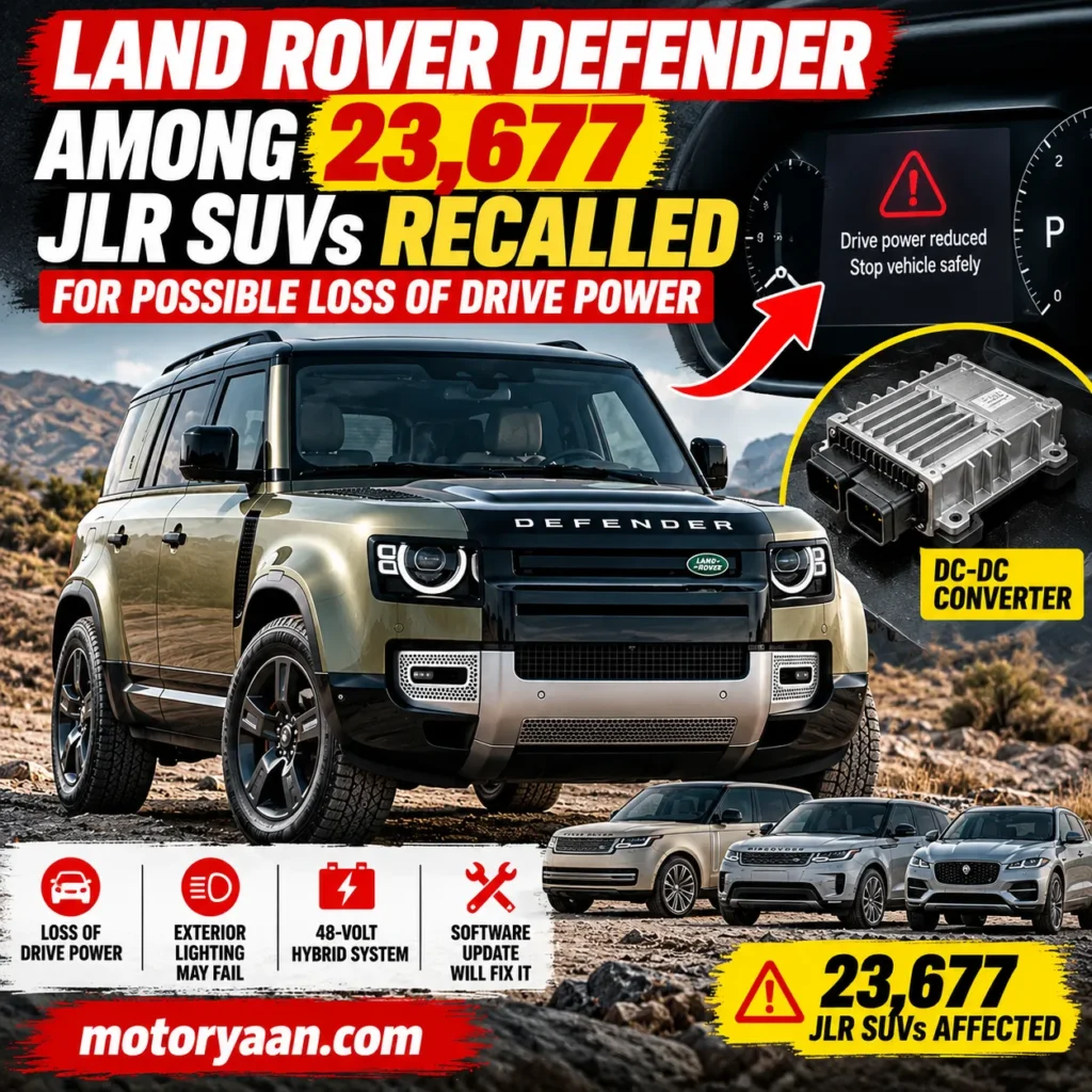 Land Rover Defender recall 2026
