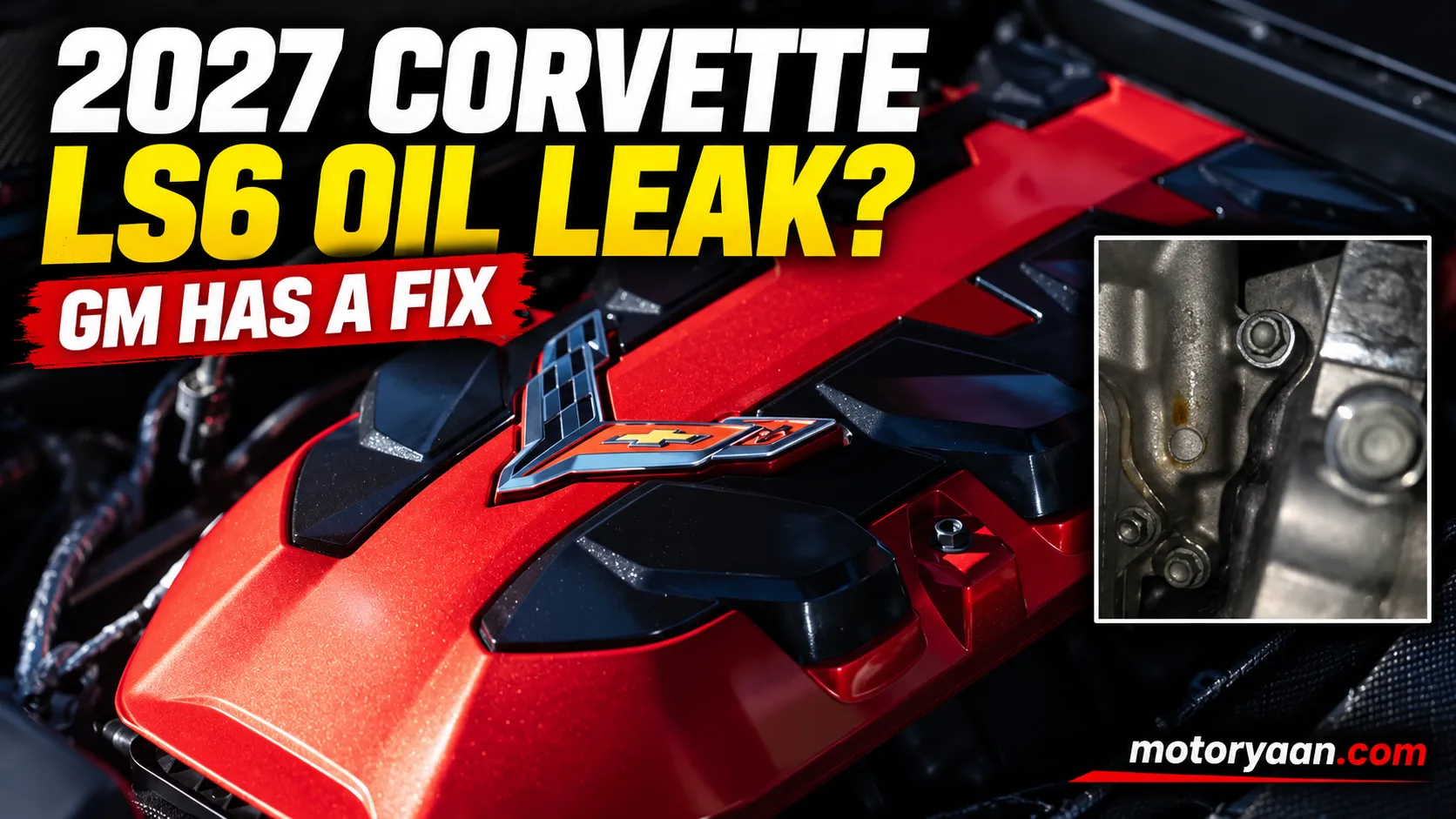 2027 Chevrolet Corvette LS6 V8 oil leak