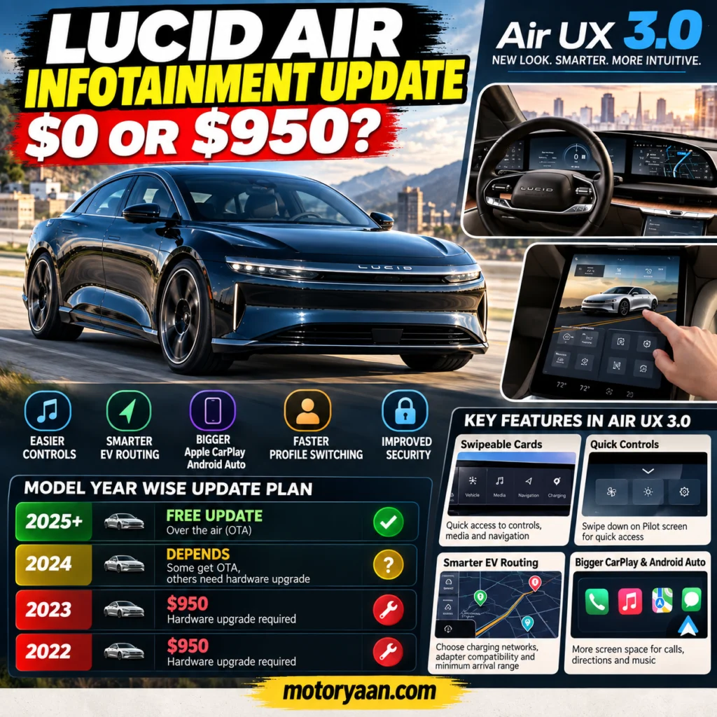 Lucid Air infotainment update