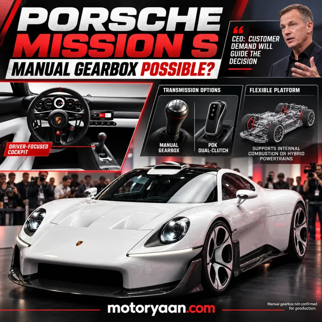 Porsche Mission S manual transmission
